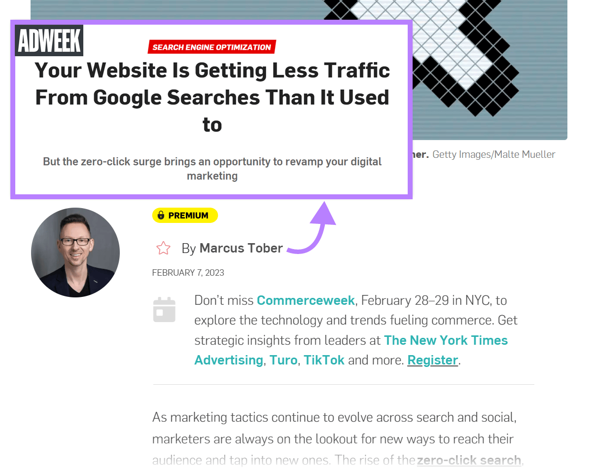A guest post on Adweek from Marcus Tober
